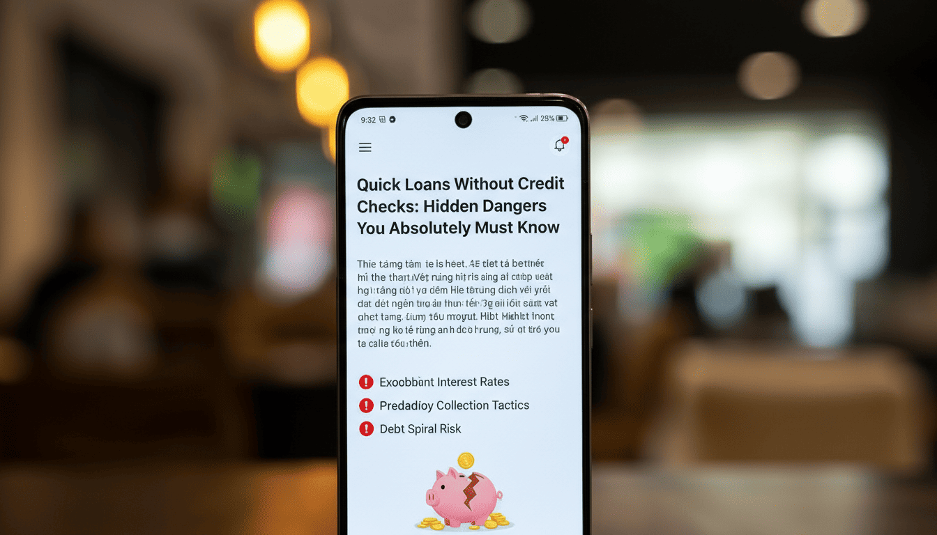 Rủi Ro Vay Nhanh Không Thẩm Định