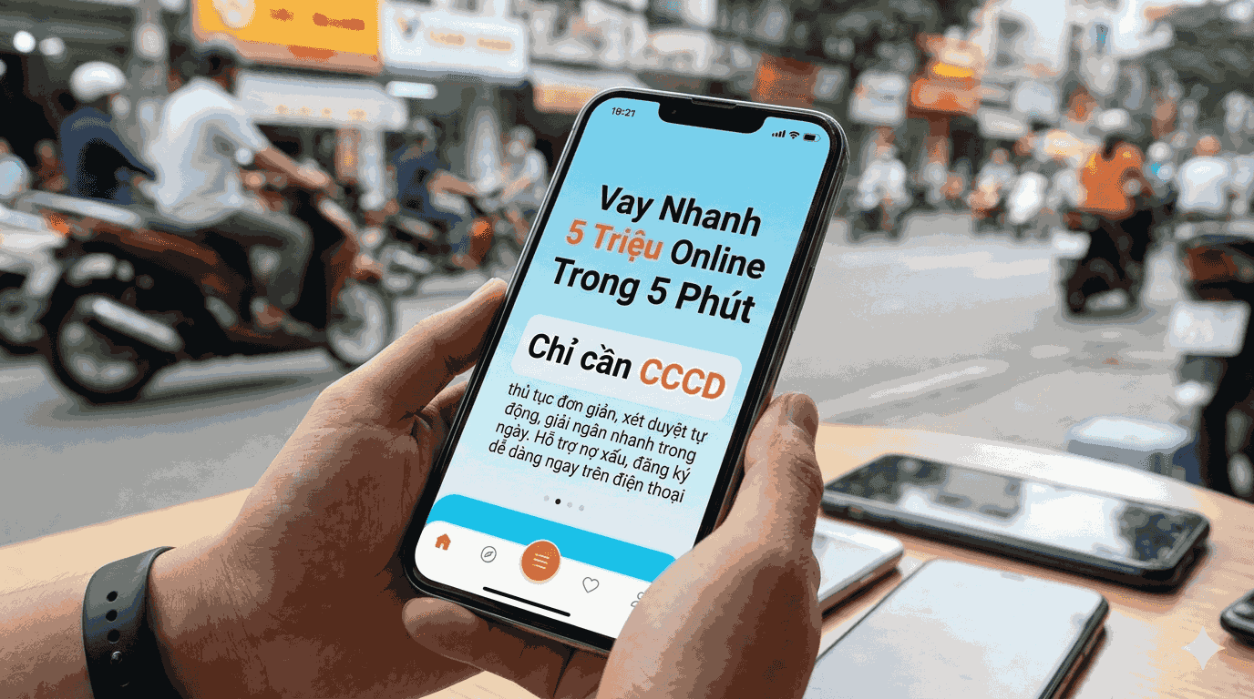 Vay nhanh 5 triệu online trong 5 phút